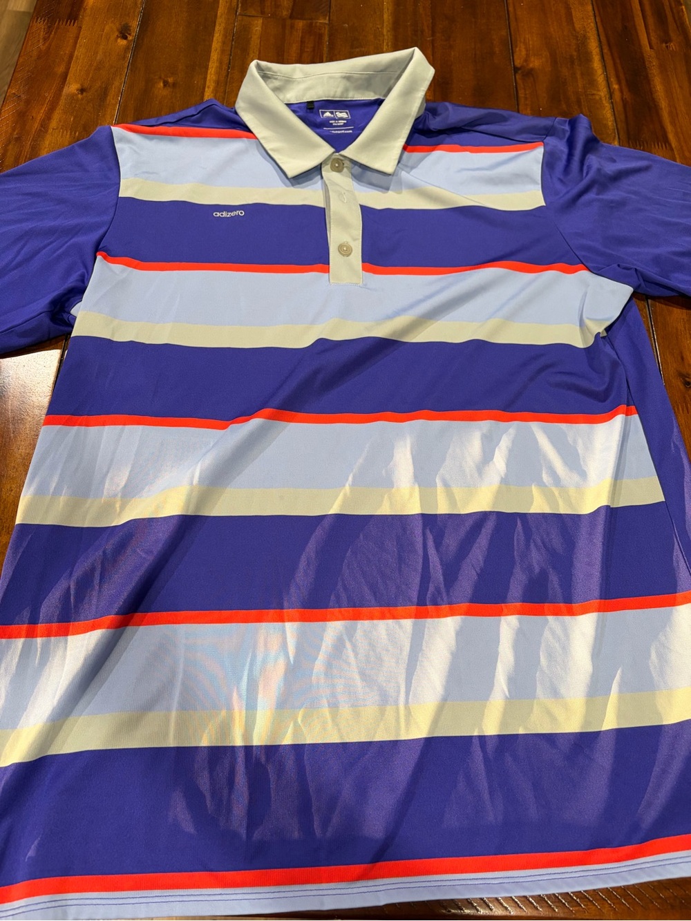 Adizero Men’s Purple Striped Polo Shirt